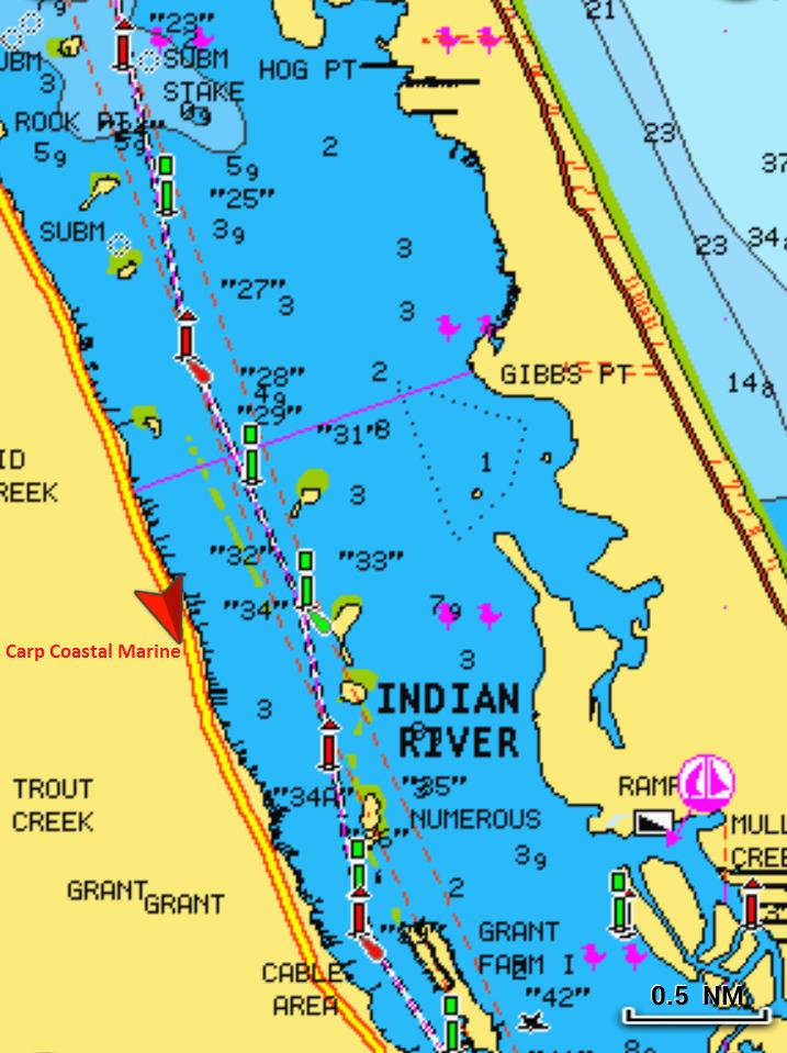 Carp Coastal Marine Navigation Chart